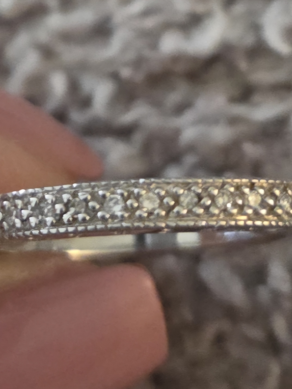 Authentic Judith Ripka 925 Sterling Silver CZ & Cable Stacking Bands (set of 3) - Picture 7 of 9